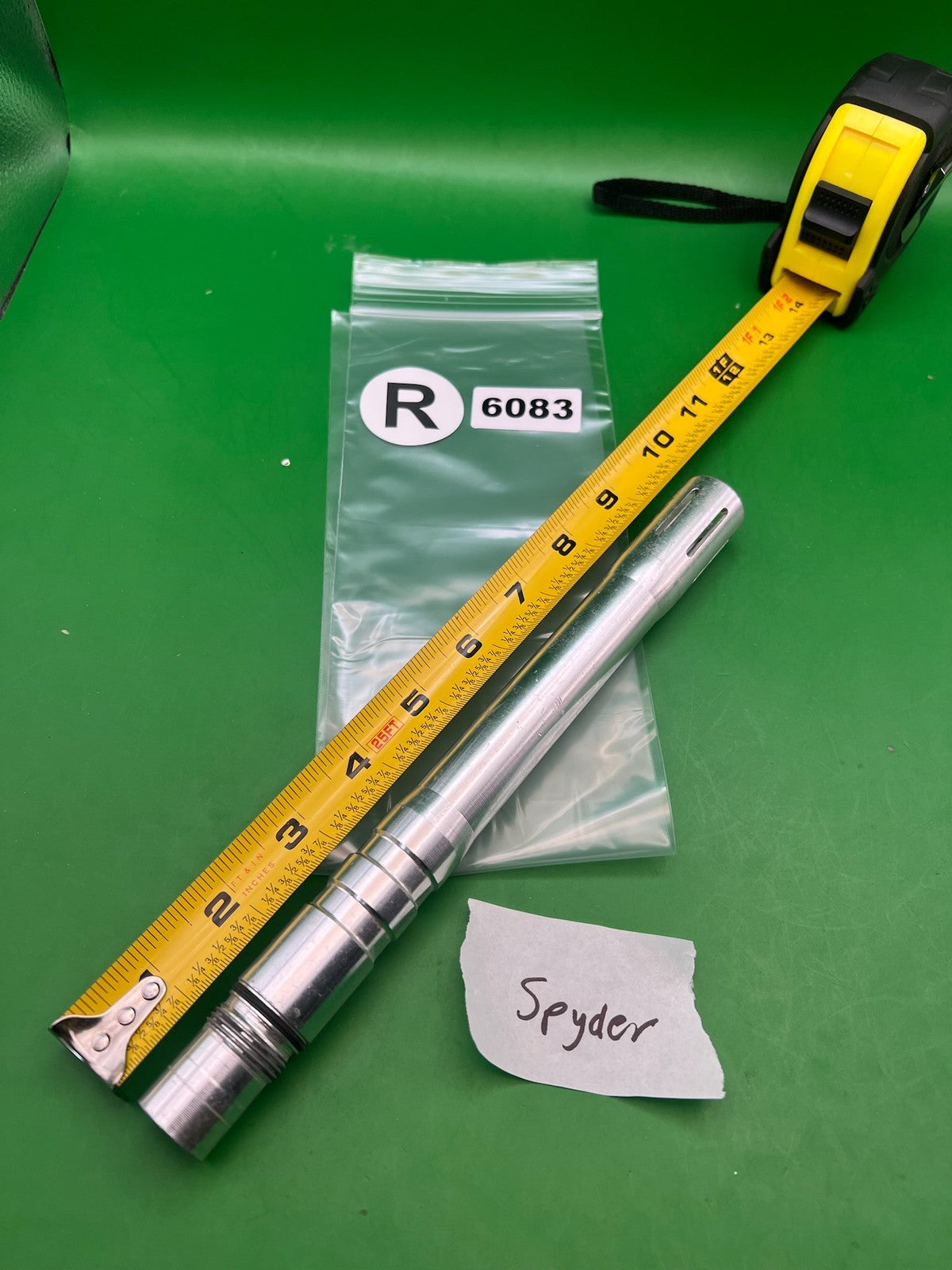 Spyder Barrel 9" .690 Silver - used paintball barrel - silver