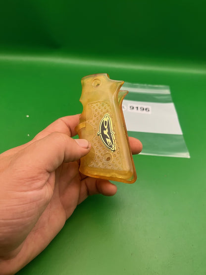 Dye 1911 45 Style Sticky Grip Panels Amber Gold Translucent