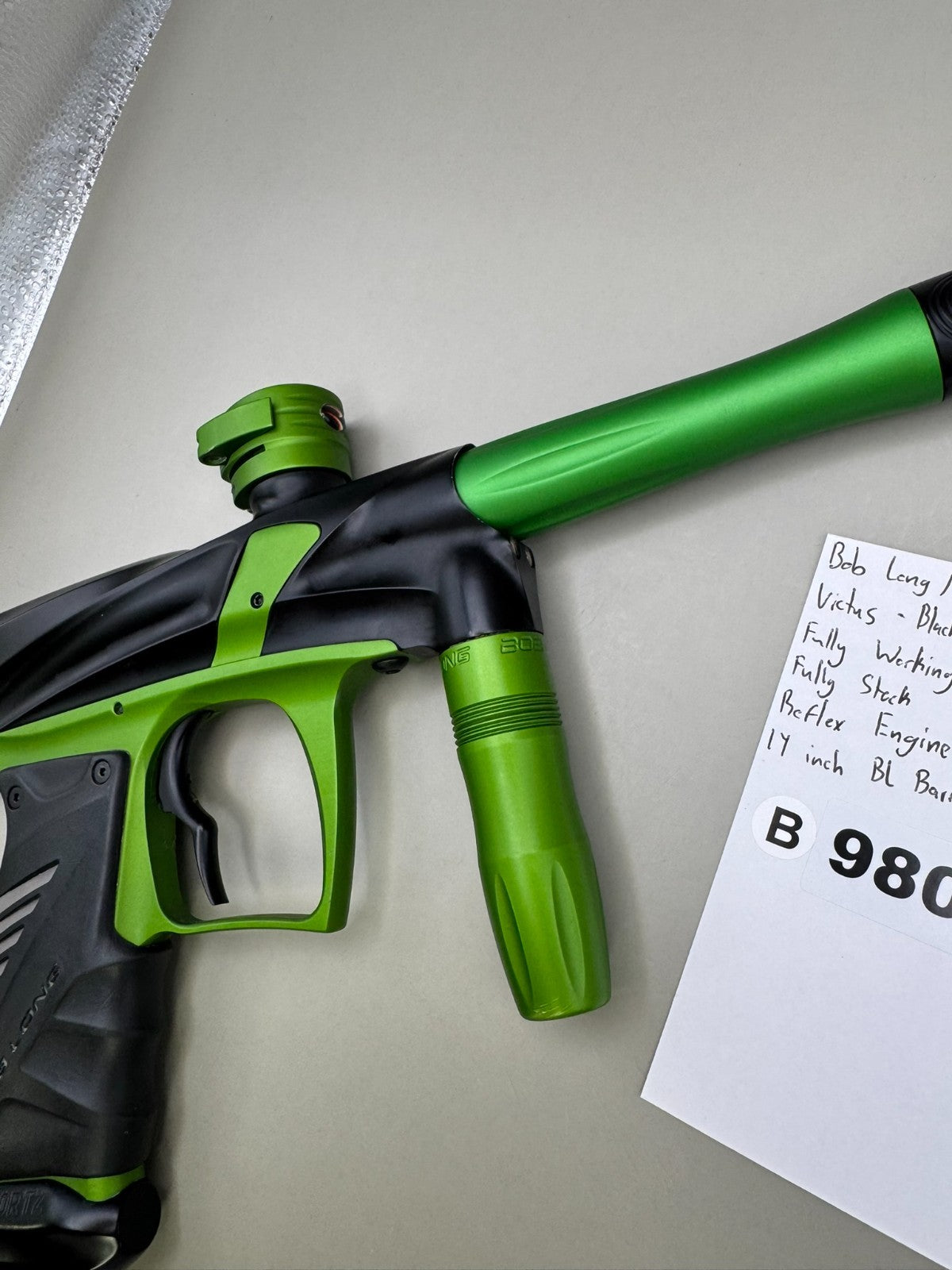 Bob Long / G.I Sportz Victus - Black/Green - Paintball Marker Fully Working