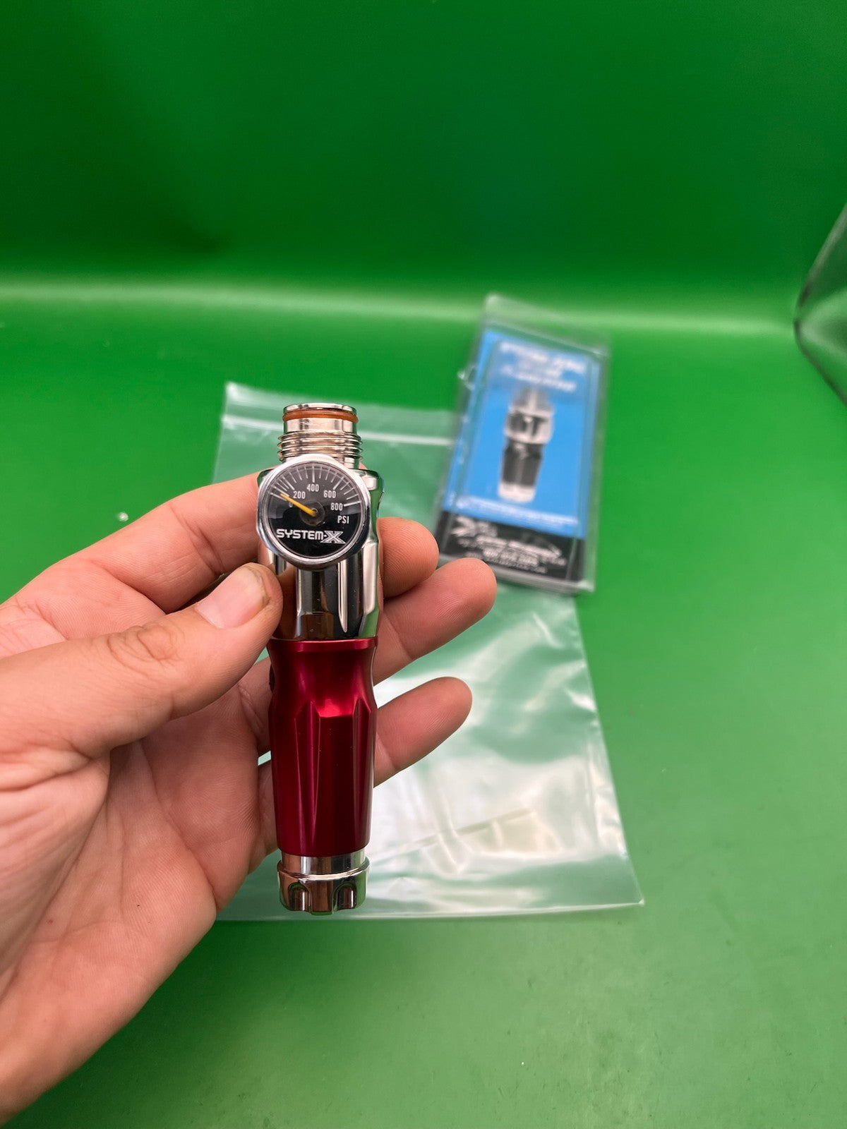 System X PB Inline Torpedo HPR Regulator Red Chrome Paintball