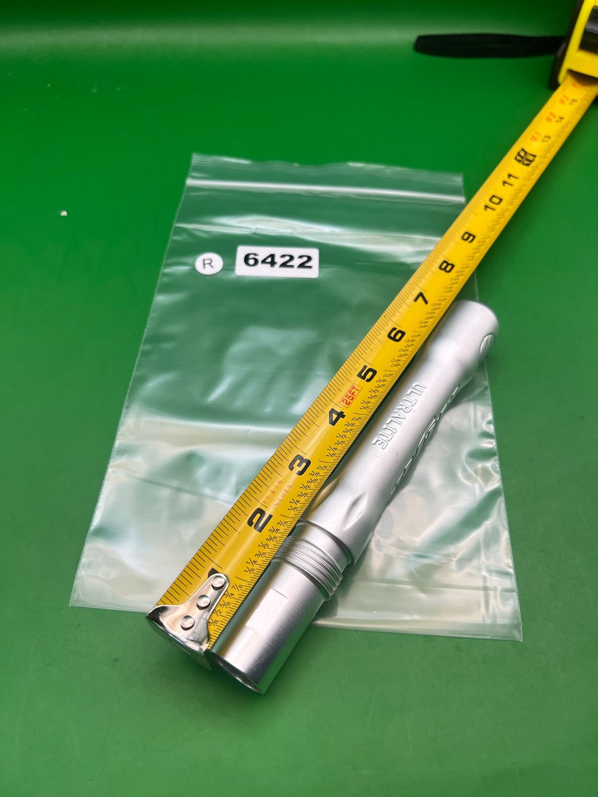 Dye Ultralite Barrel Back Silver .684 Bore - used paintball barrel back - silver