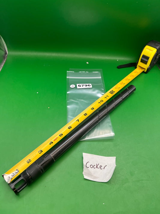Freak Carbon Fiber Barrel Tip Autococker Cocker - used paintball barrel tip - black/carbon