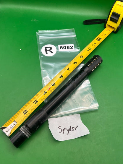 Spyder Barrel One-Piece 9.5" .689 Black - used paintball barrel - black