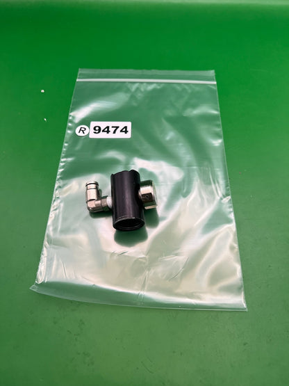 Pro Team Products PTP VASA CO2 Tank Valve w/ Gauge & Elbow Fitting Black