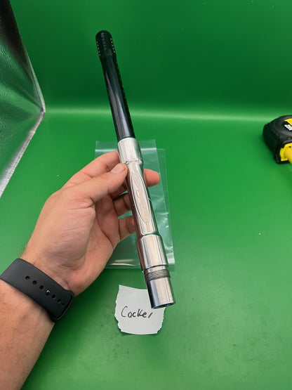 Dye Boomstick 14" Barrel .687 Bore Autococker AC Thread Silver Black Tip