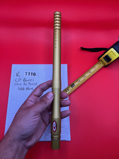 Custom Products CP 14in Autococker Thread .686 Bore Barrel Gold