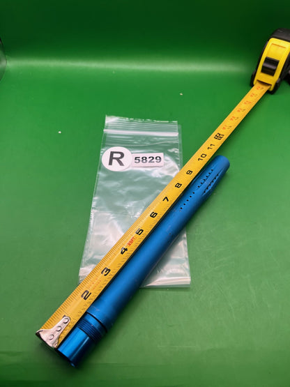 Stock Autococker 10" .689 Blue Barrel - used paintball barrel - blue anno