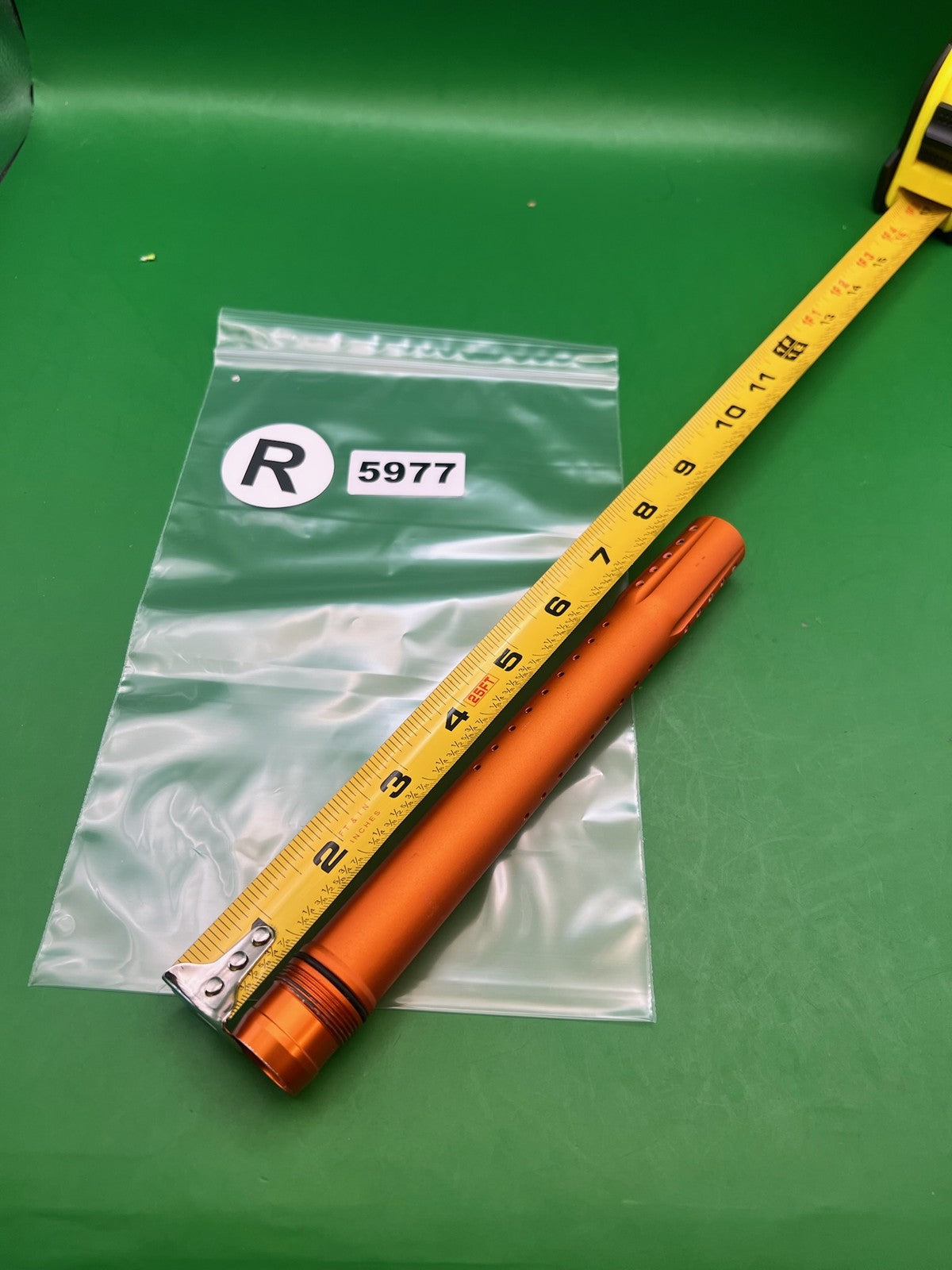 Dye Proto Orange Tip - used paintball barrel tip - orange anno