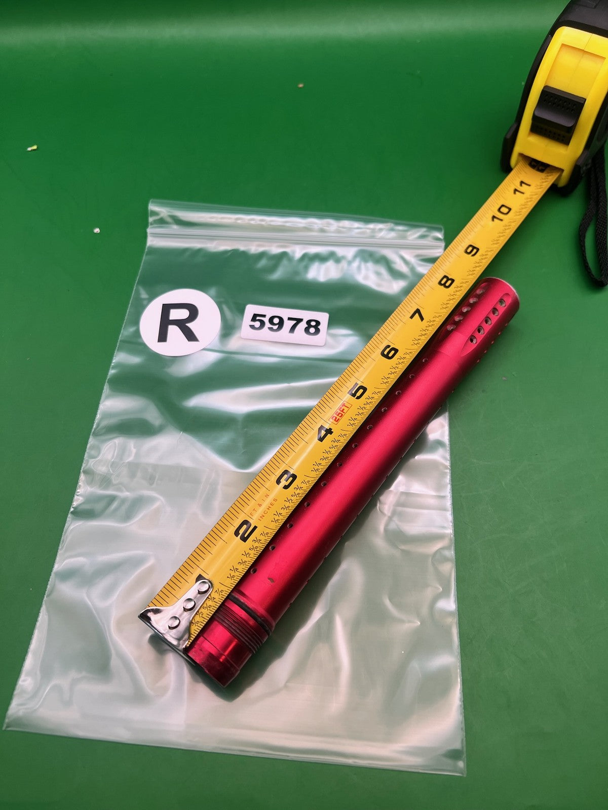 Dye Ultralight 14 inch tip - used paintball barrel tip - red anno
