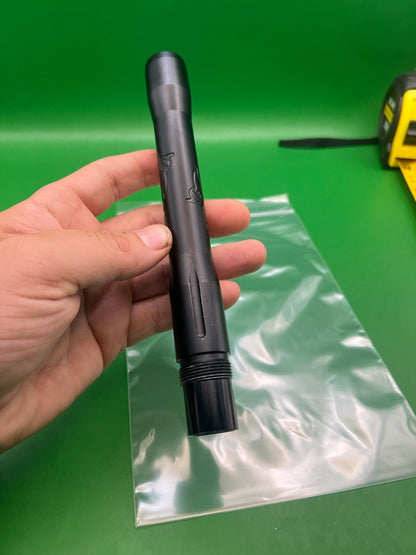 Redz Barrel Back 8" Black Autococker - used paintball barrel back - black