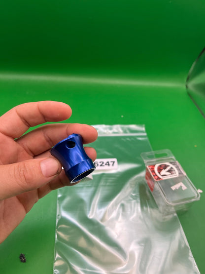 Kapp Autococker VASA - used paintball velocity adjuster / screw cap set - blue anno