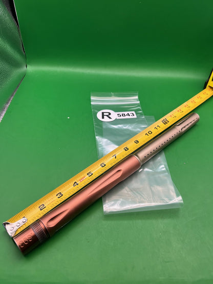 Planet Eclipse 2-Piece Barrel 14" .693 Copper/Rose Gold - used paintball barrel back, barrel tip - copper/rose gold