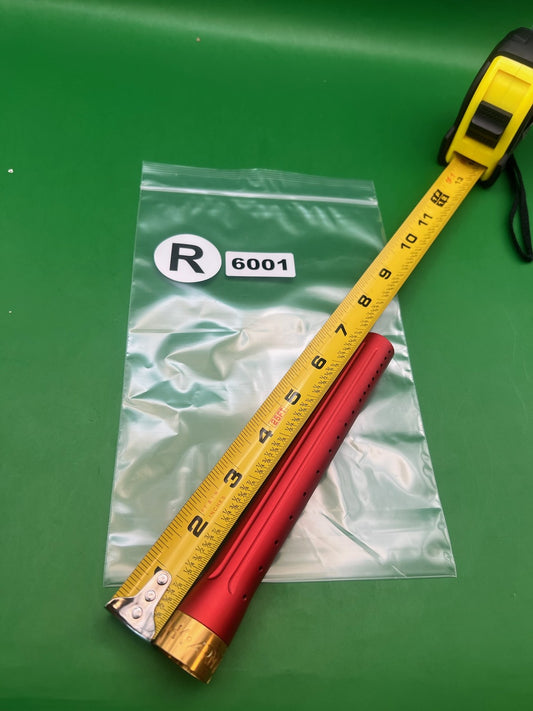 HK Army LAZR Barrel Tip 8" Red Gold - used paintball barrel tip - red/gold