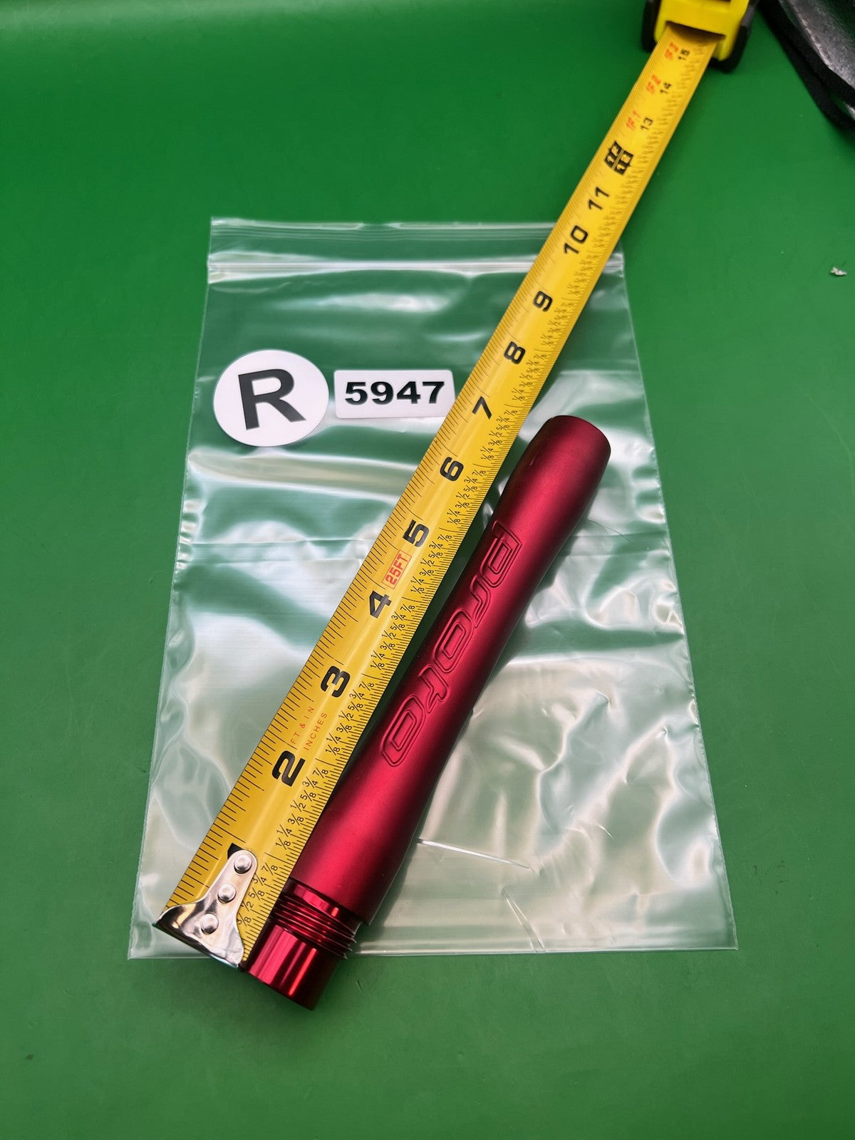 Ion / NXT Proto Barrel Back 7" Red - used paintball barrel back - red anno