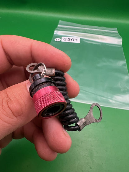 32 Degrees Fill Nipple Cover Red Anodized Aluminum Coiled Lanyard