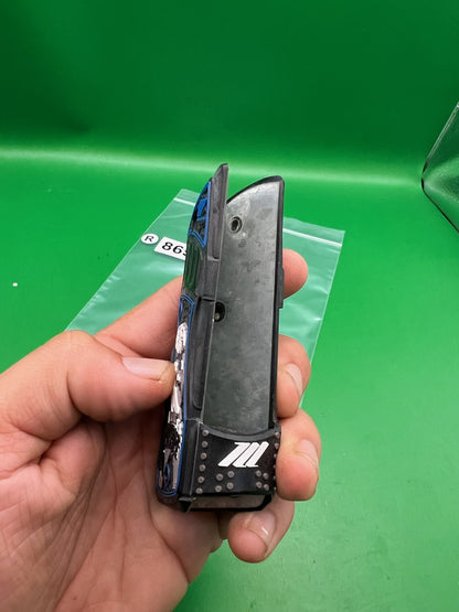 Hybrid PB Contract Killer 1911/45 Style Grip Panels Black Blue