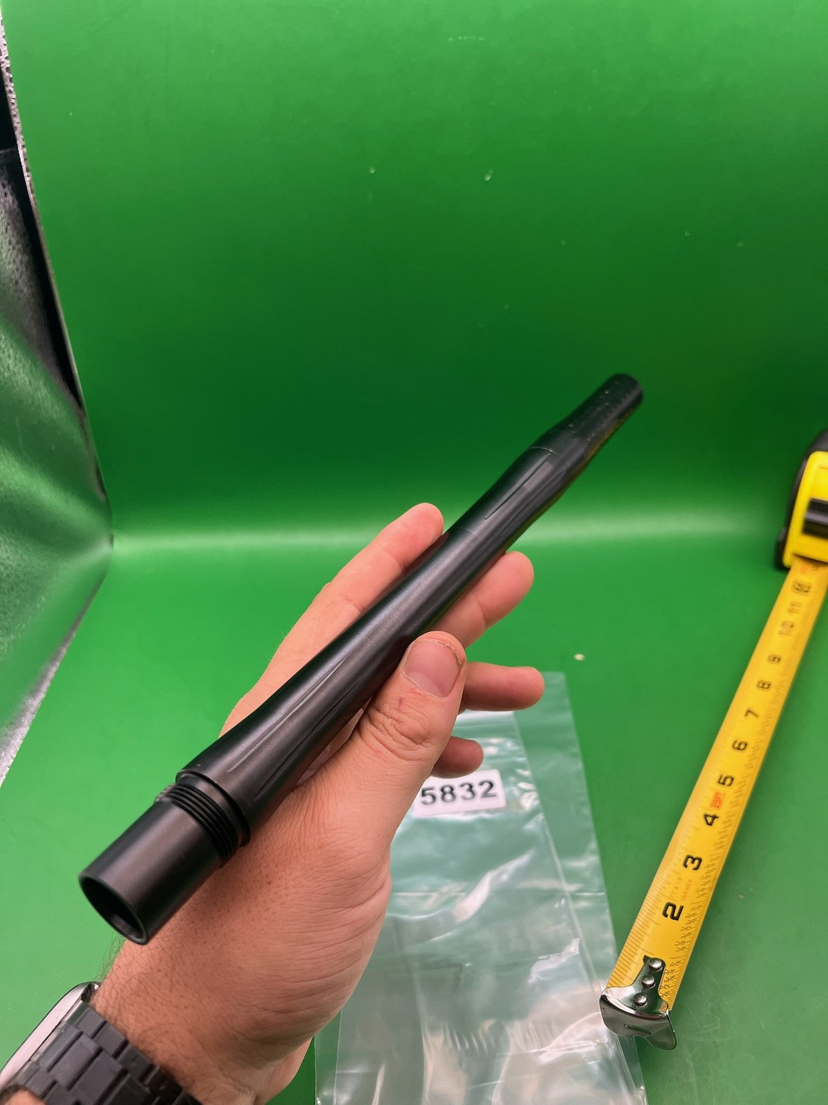 Autococker Back 12" .690 Black - used paintball barrel back - black