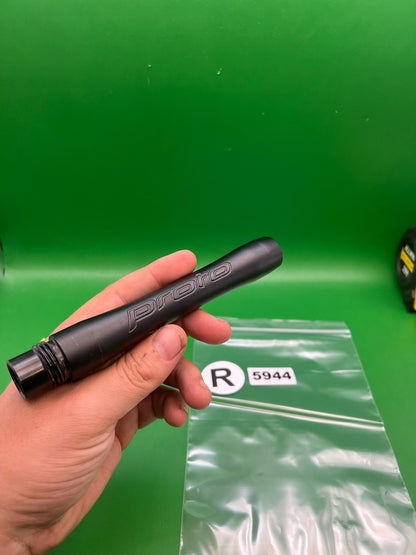 ION NXT Proto Barrel Back 6" .690 Black - used paintball barrel back - black