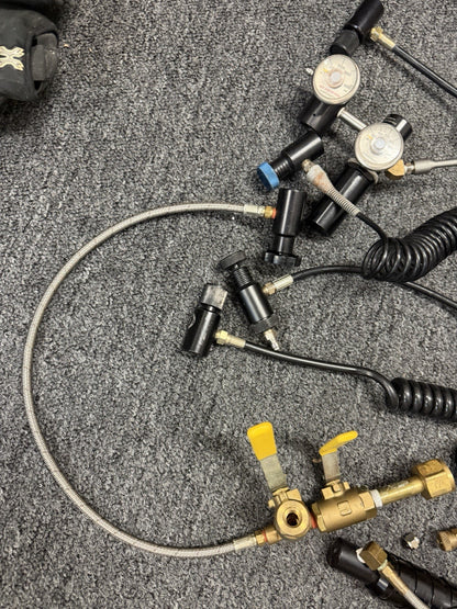 Lot Of Remote Lines And Regulators For Paintball Markers