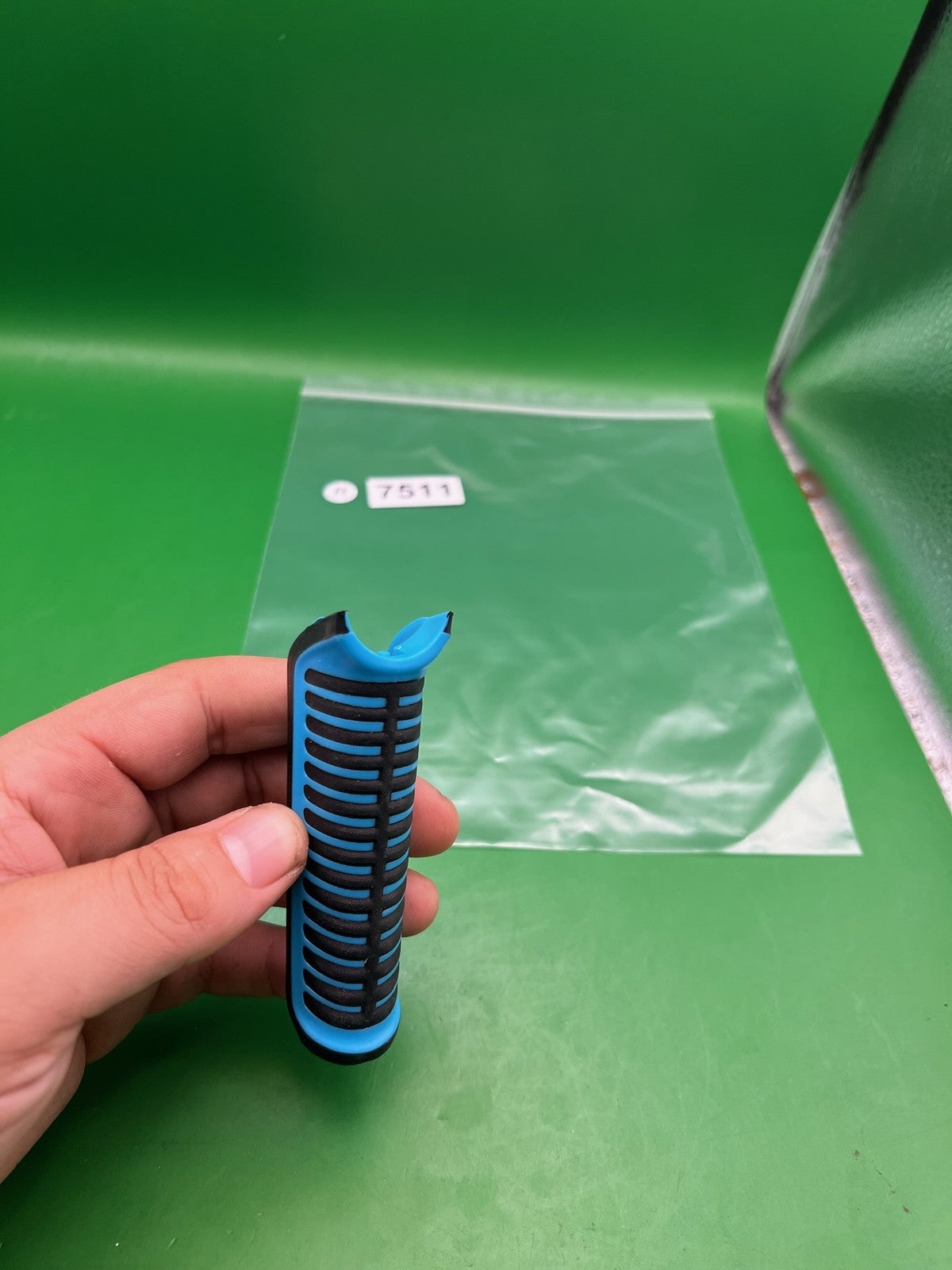 DLX Luxe ICE Rubber Front Grip Cover Blue Black Paintball Marker