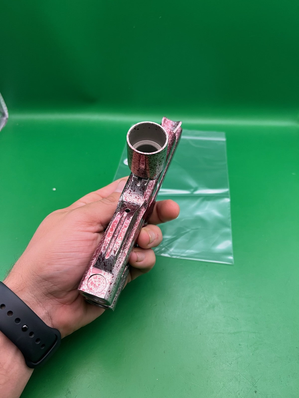 WGP Pro Stock Autococker Body Undrilled Feedneck Mod Pink Splash Ano