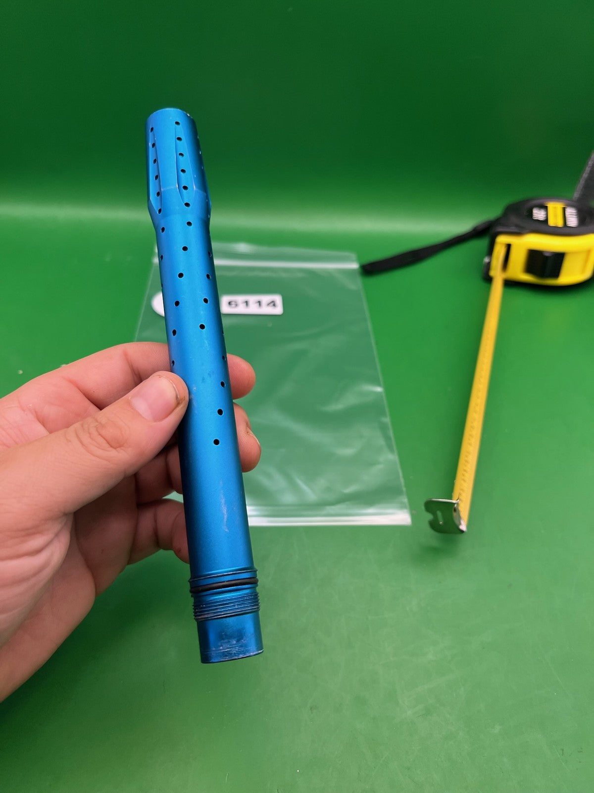 Blue Freak Tip - used paintball barrel tip - blue anno