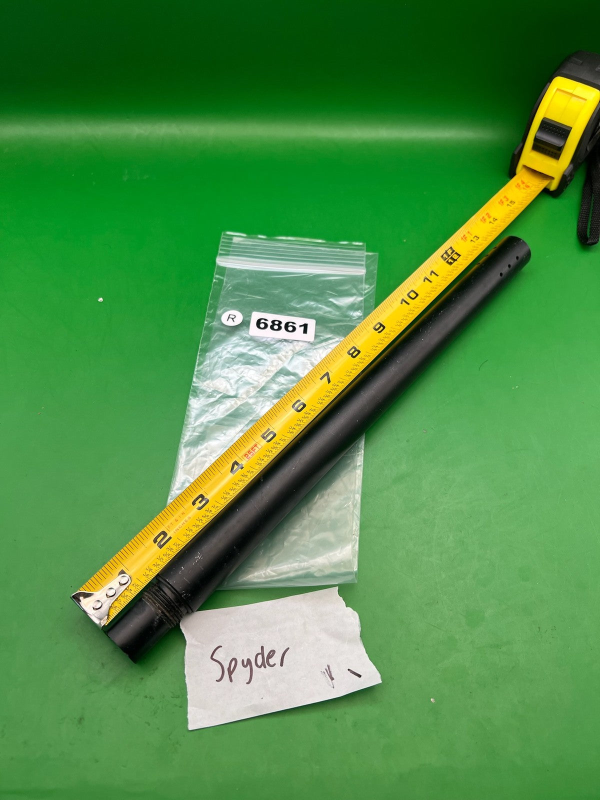 Spyder Paintball Barrel Black 12" .680 Bore - used paintball barrel - black