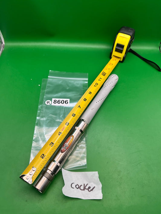 System X 12" Barrel Autococker Thread White Silver .689 Bore