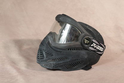 Proto Paintball Mask Full Face Black Clear Lens Goggle Protective Gear