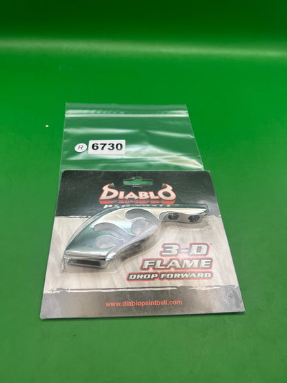 Diablo Paintball 3-D Flame Drop Forward Chrome