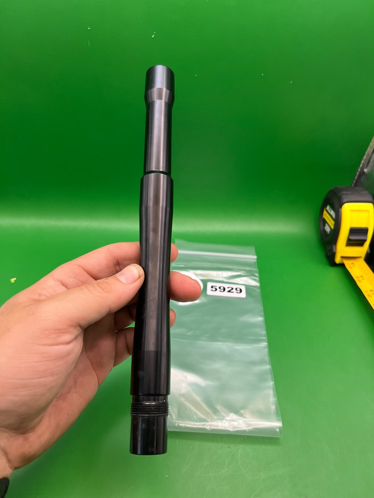 Stock Autococker Barrel - used paintball barrel - black