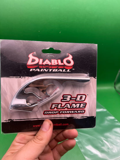 Diablo Paintball 3-D Flame Drop Forward Chrome