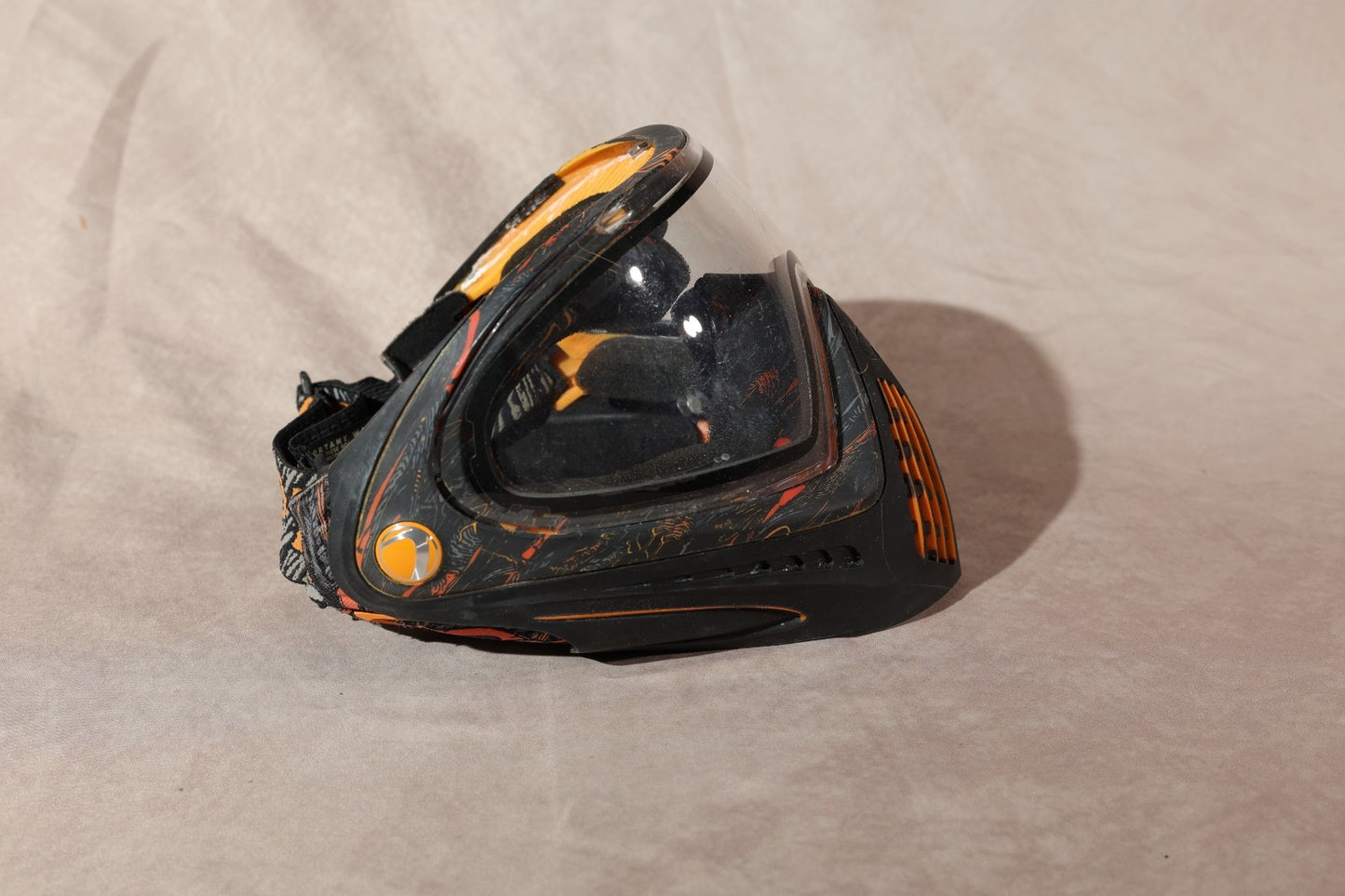 Dye I4 Paintball Mask Goggle Black Orange Thermal Lens Full Face Protection