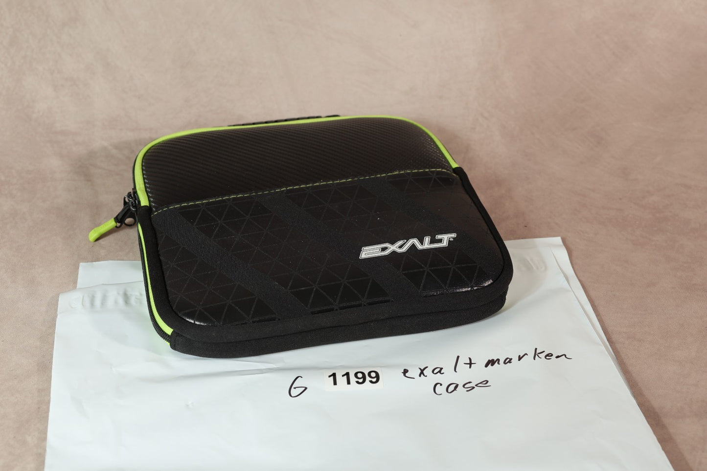 Exalt Paintball Marker Case Black Lime Green Protective Hard Shell Zippered