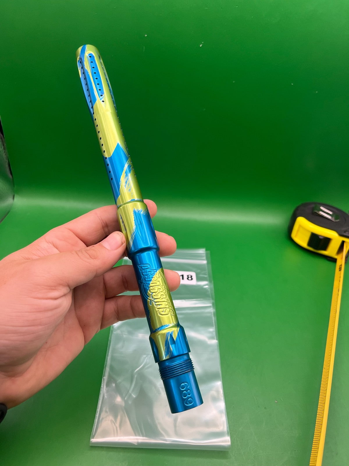 Custom Anno Bob Long .689 Blue Yellow Splash