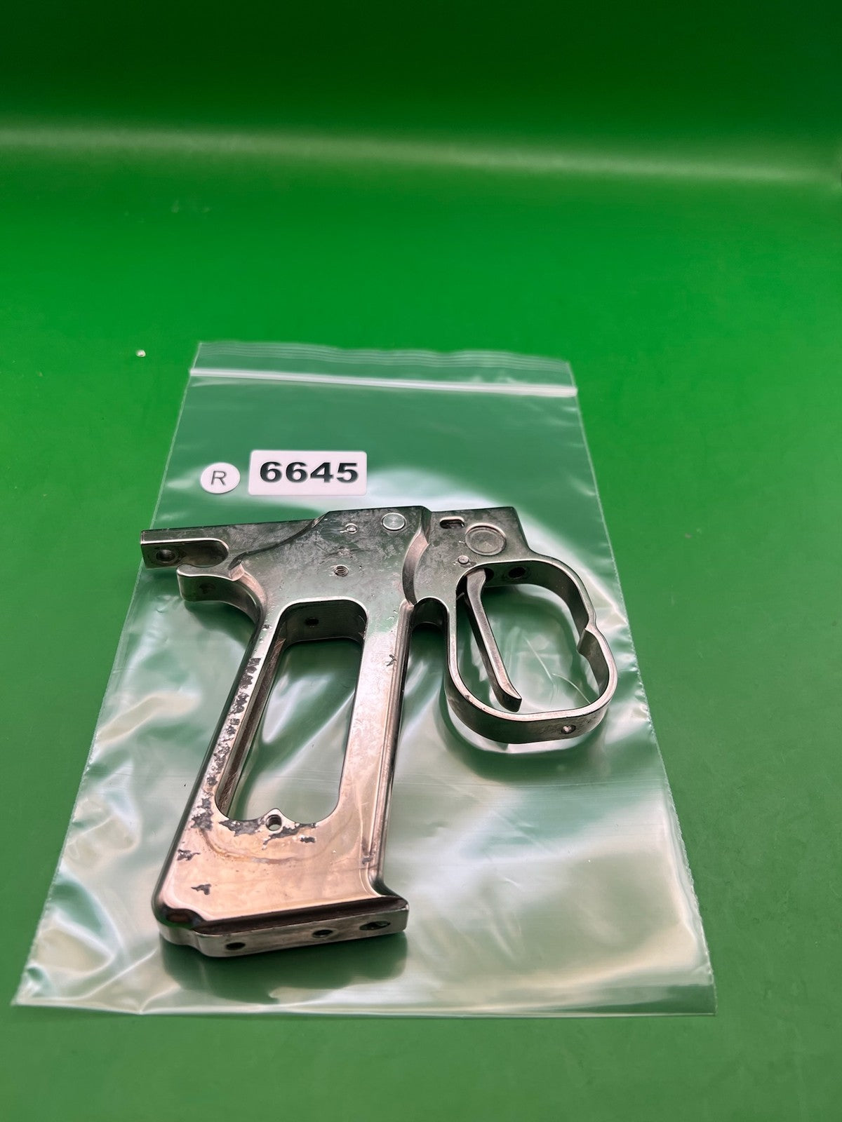 WGP Autcoocker Hinge Frame - used paintball trigger frame - silver