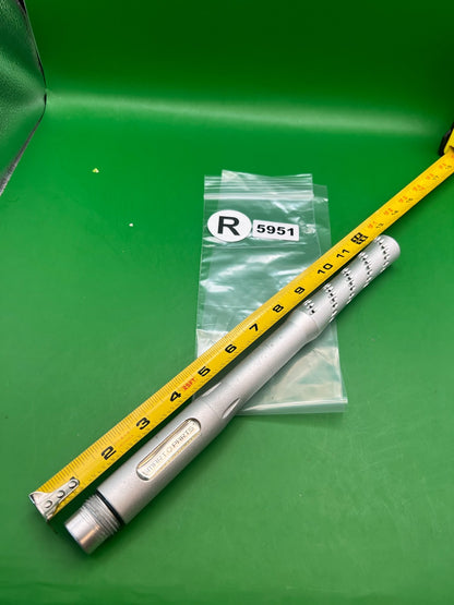ION Luxe Smart Parts TearDrop Barrel 12" .693 Silver - used paintball barrel - silver