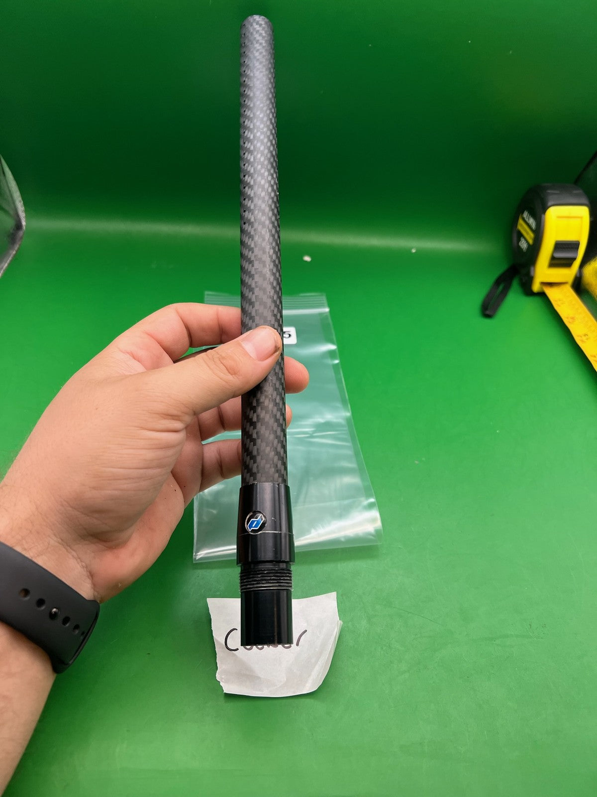 Deadlywind Fibur Carbon Fiber Barrel Autococker Cocker 14" Black - used paintball barrel back - black
