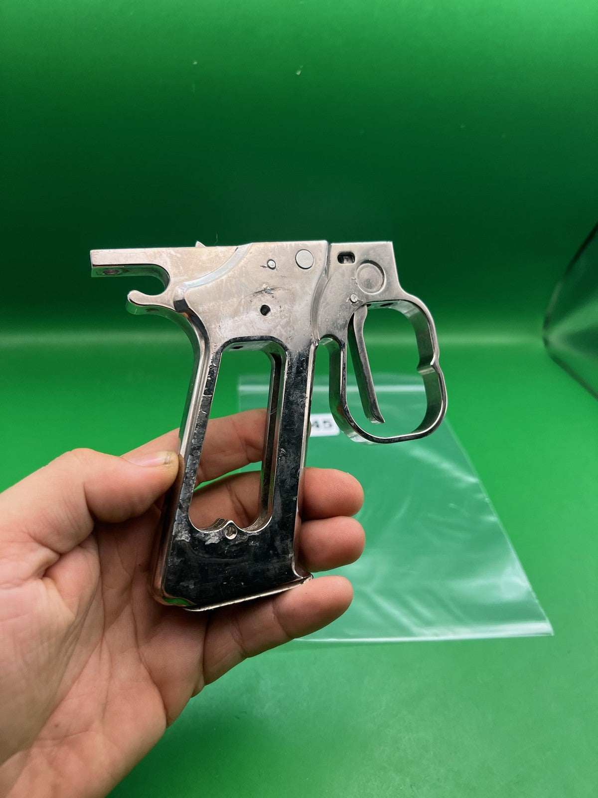 WGP Autcoocker Hinge Frame - used paintball trigger frame - silver