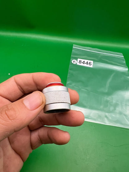 HPA CO2 Paintball Tank Valve Thread Protector Cap Thread Saver Silver Red