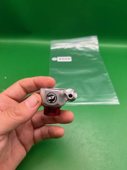 Shocktech Clamping Feedneck Silver Red Anodized Aluminum ION
