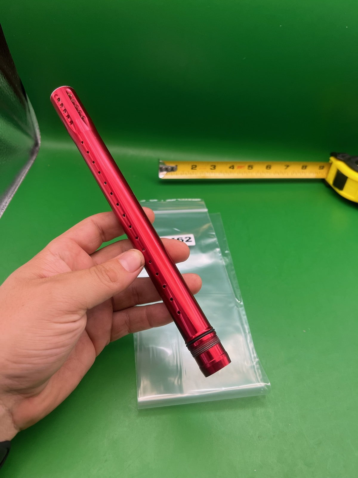 Red Dye Ultralight 16 Inch Tip - used paintball barrel tip - red anno