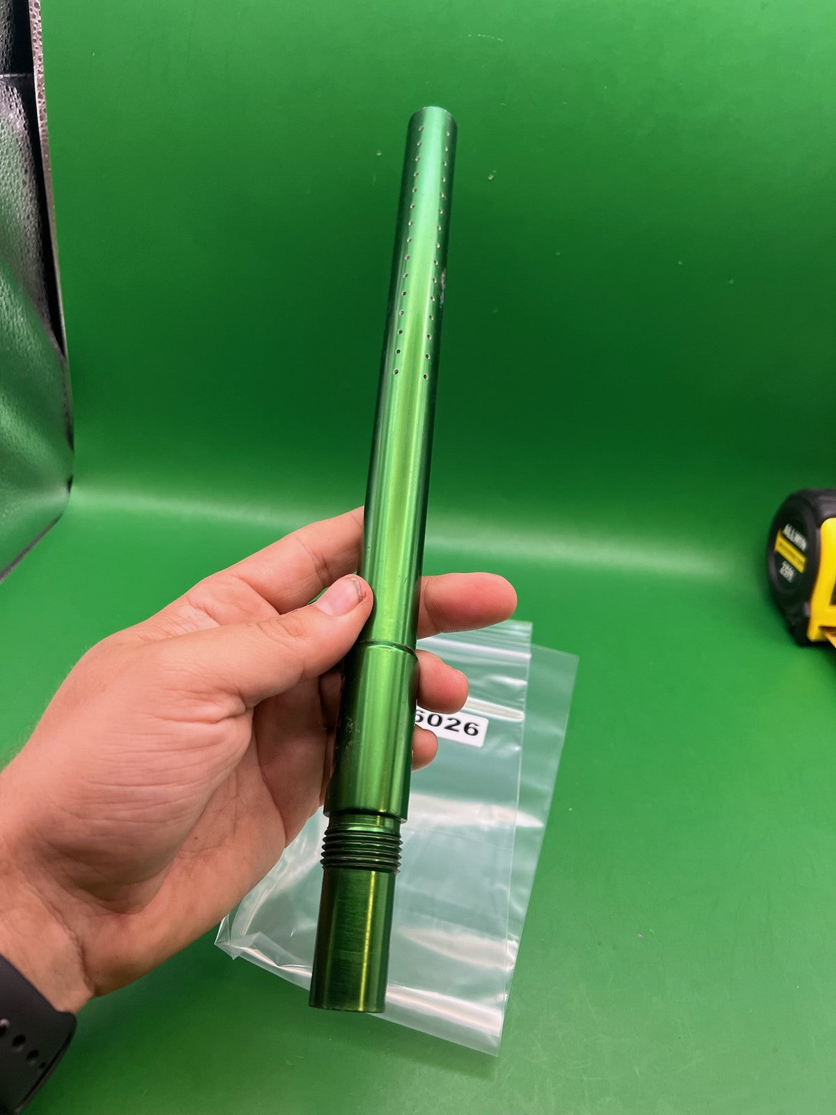 Green Angel Infinity Barrel - used paintball barrel - green anno