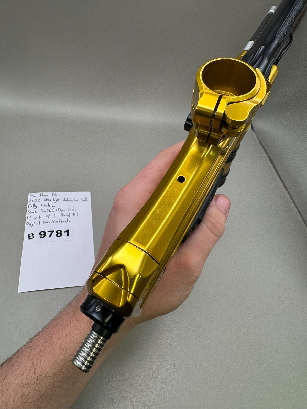 Free Flow PB 2022 Ultra Light Autococker - Gold - Paintball Marker Fully Working