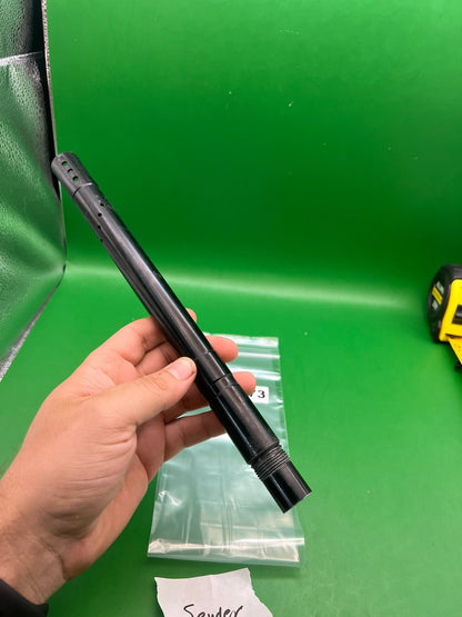 Spyder One Piece Barrel 12" .689 Black - used paintball barrel - black