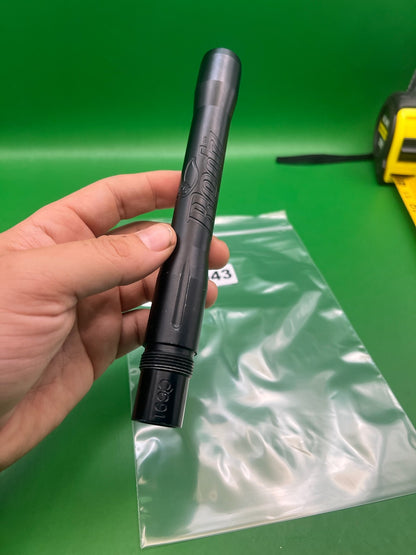 Redz Barrel Back 8" Black Autococker - used paintball barrel back - black