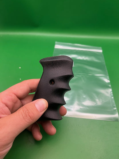 AGD Automag Single Hole Split Grip Panels Textured Black Rubber Left Right Set
