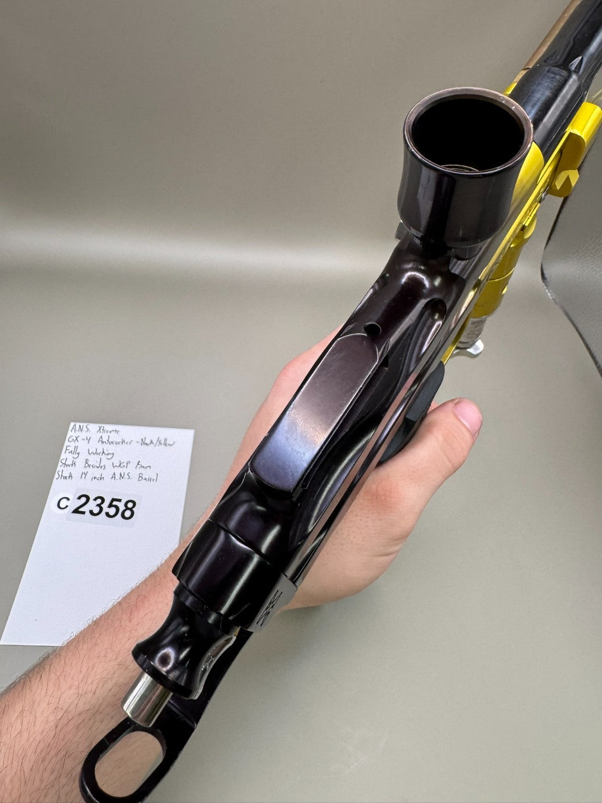 A.N.S Xtreme GX-4 Autococker - Black/Yellow - Paintball Marker Fully Working