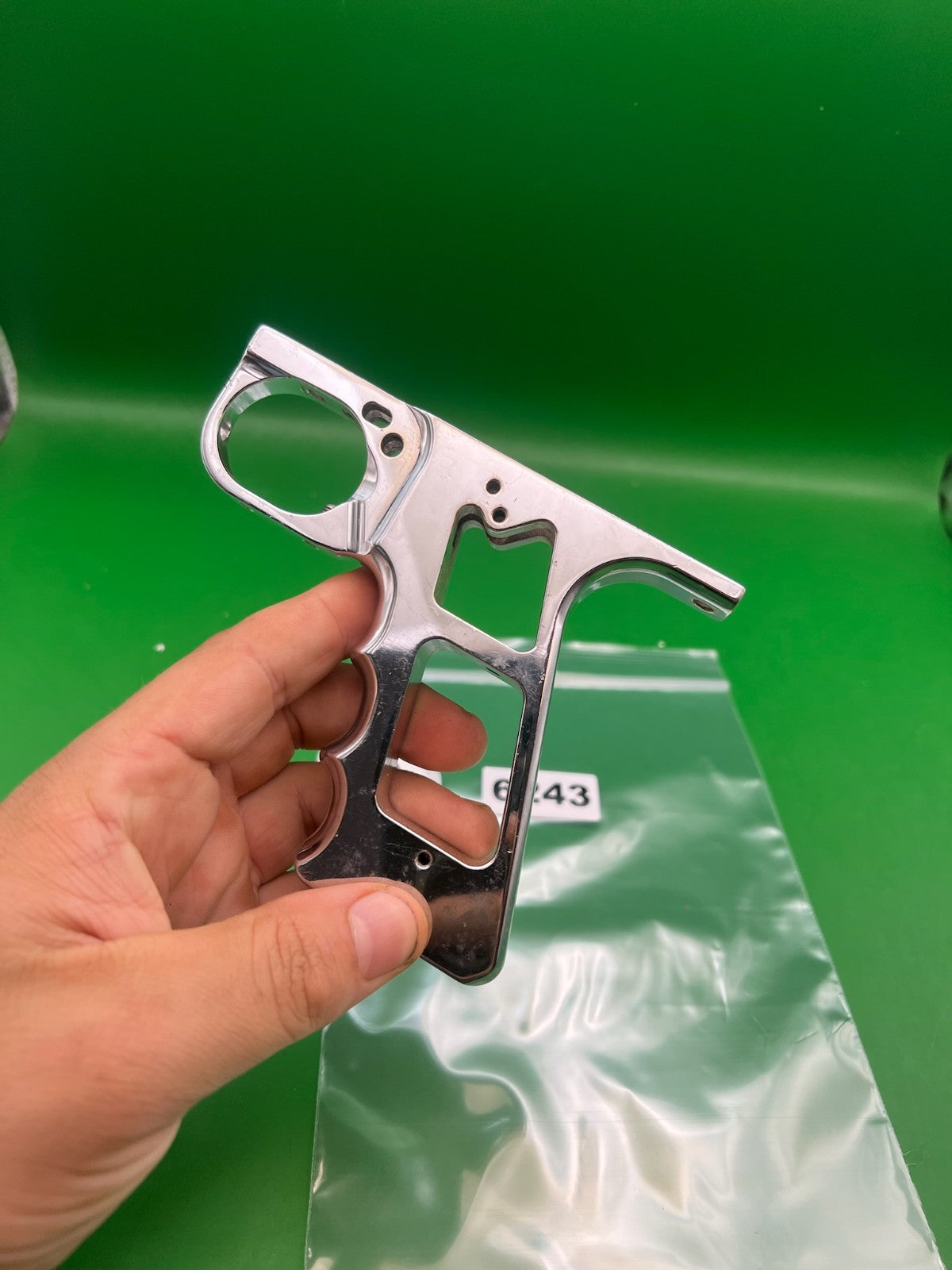 Kapp Groovy Autococker Frame - used paintball grip frame - chrome/silver