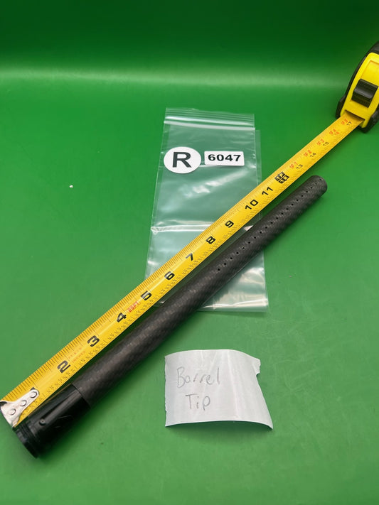 Deadlywind Carbon Fiber Barrel Tip 14" Black - uses DW Backs - used paintball barrel tip - black
